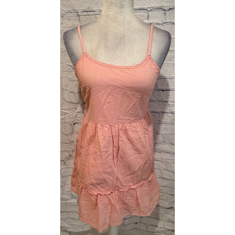 Abound Dress Peachy Cotton Crinkle Ruffle Strap Smocked Elastic Nordstrom XS